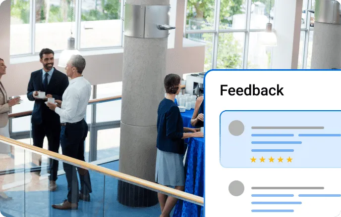 Chatbot collecting event feedback from attendees
